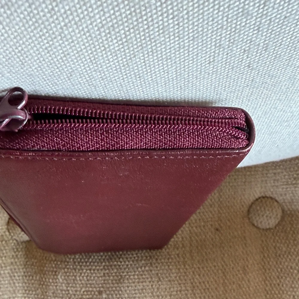 Dior Burgundy Leather Wallet